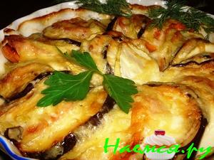 Запеченные овощи с индейкой