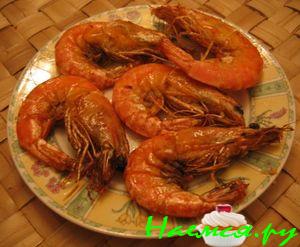 Креветки жареные с чесноком