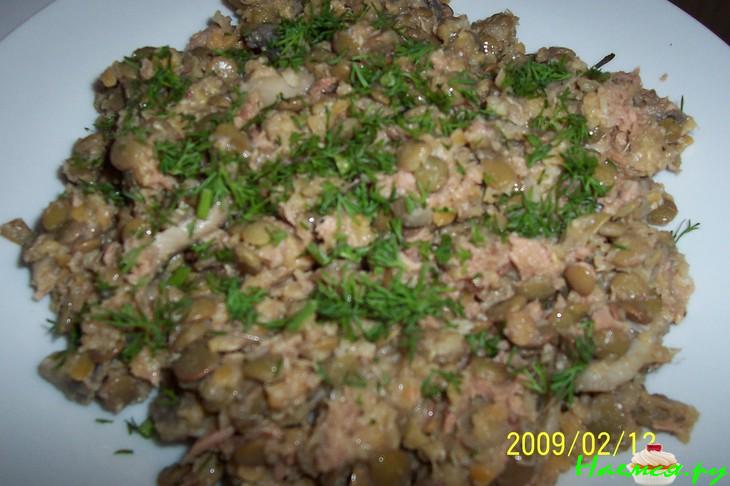 Салат из чечевицы