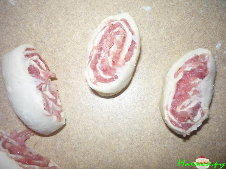 Улиточки творожные с фаршем