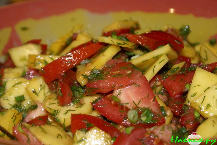 Салат из манго и помидоров