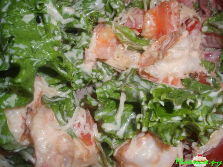 А-ля Цезарь с креветками