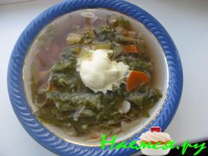 "Молодой" борщ с свекольной ботвой