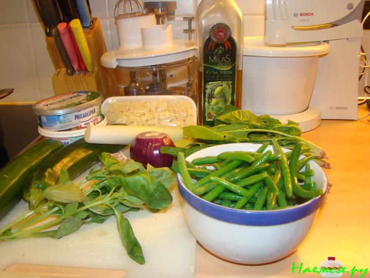 Сырно-овощной торт