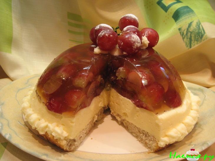 Виноградный торт с желе Виноградный торт с желе
