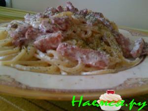 Спагетти, но не 'Карбонара', на скорую руку