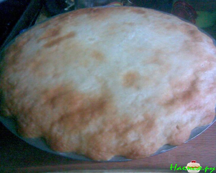 Необычный дрожжевой пирог-перевертыш (постный) с яблоками