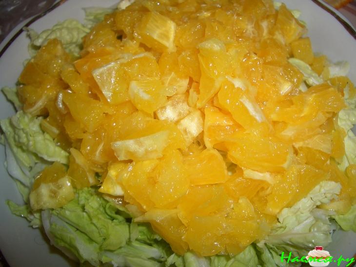 Куриный салат с апельсинами