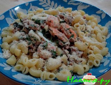 Макароны с морепродуктами