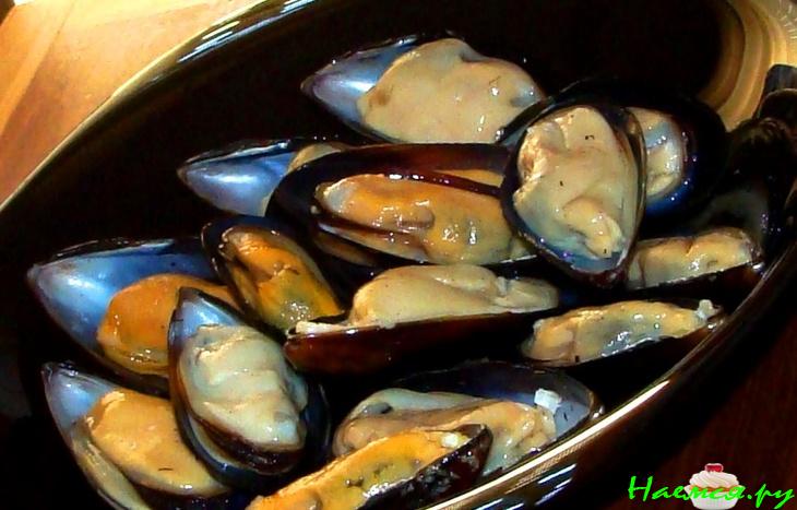 Мидии в соусе