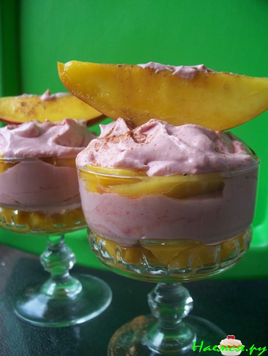 Фруктово-творожный десерт с молочным ликёром  