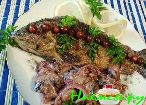 Карп в клюквенно-грибном соусе Карп в клюквенно-грибном соусе