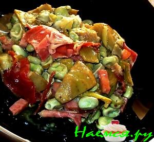 Бобы с хамоном