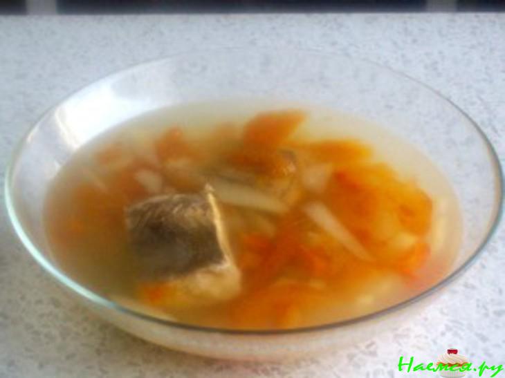 Суп с из горбуши овощами 