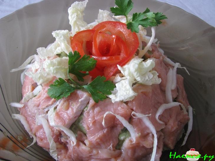 Салат с тунцом "Розочка"