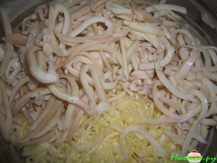 Салат из кальмар Салат из кальмар