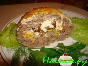 Пикантный мясной рулет