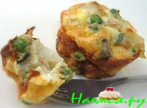 Мини-фритата с горошком