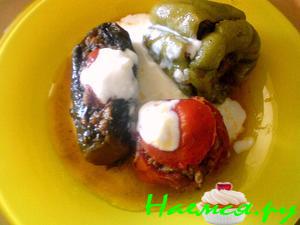 Овощи фаршированные мясом или долма