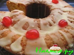 Апельсиновый кекс с глазурью