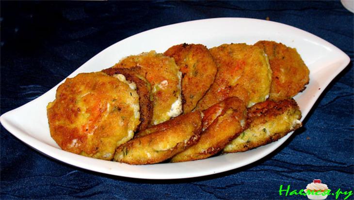 Зразы из морского окуня с креветками, жареные в кукурузных хлопьях Зразы из морского окуня с креветками, жареные в кукурузных хлопьях