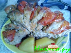 Мясная "книжка" с помидорками