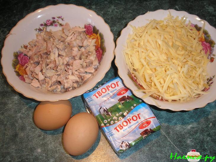 Пирог-запеканка из кабачка-цукини и курицы
