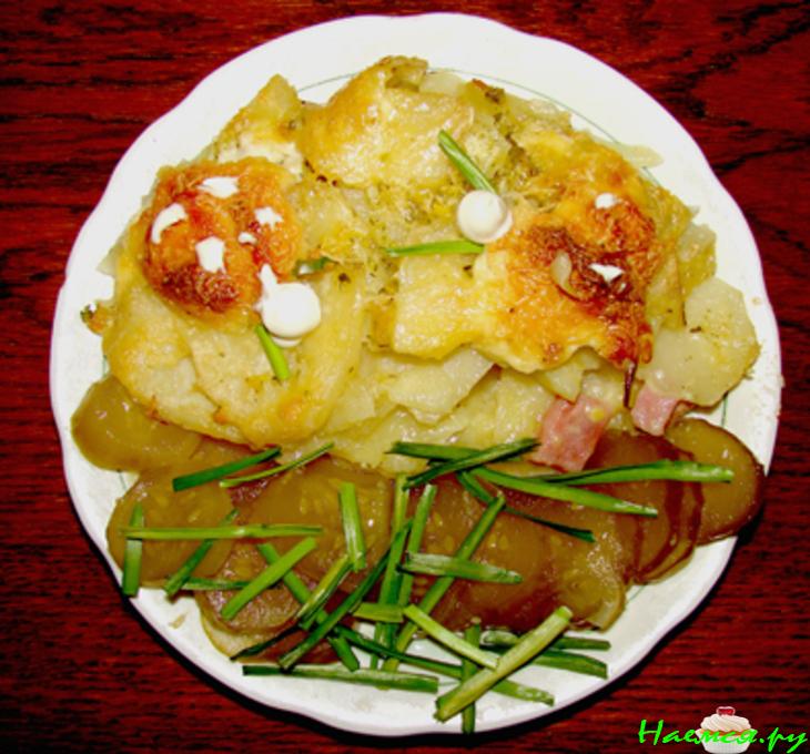 Запеканка из картофеля с ветчиной