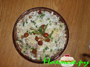 Салат картофельный с ветчиной и опятами Салат картофельный с ветчиной и опятами