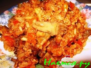 Овощное рагу с рубленным мясом Овощное рагу с рубленным мясом