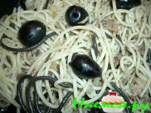 Спагетти с консервированным тунцом Спагетти с консервированным тунцом