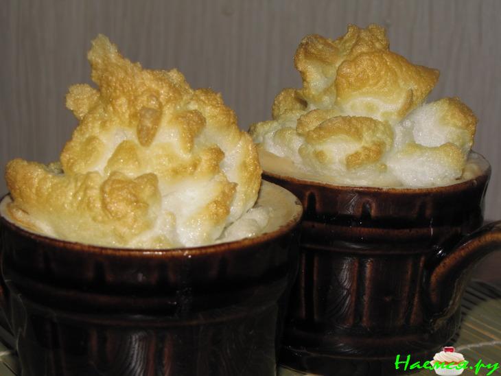 Запечённое суфле из консервированной горбуши