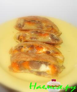 Язык в слоеном тесте