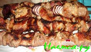 Шашлык из свинины и крылышек