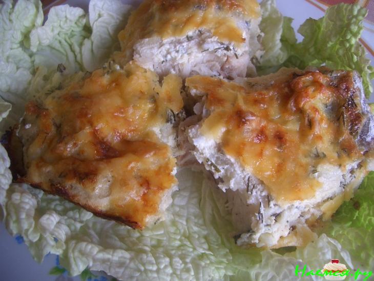 Рыба запеченная в сметане