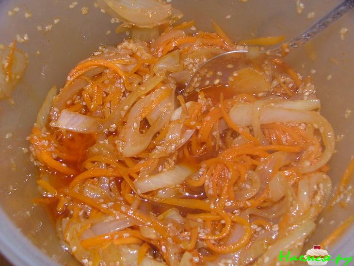 Салат из кальмаров остро-сладкий