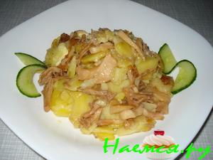 Картошка жареная с кораллами Картошка жареная с кораллами