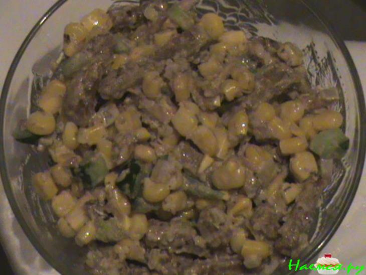 Салат "Шпротный" с сухариками Салат "Шпротный" с сухариками