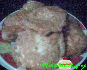 Жареная рыба в круглых вафельках Жареная рыба в круглых вафельках