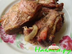 Мясо запеченное с вином