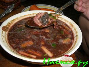 Ботвинья с лососем