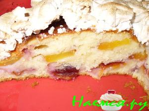 Пирог с персиками и сливами Пирог с персиками и сливами