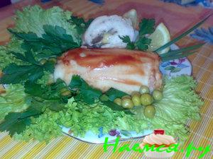 Куриные рулетики с сыром и шампиньонами