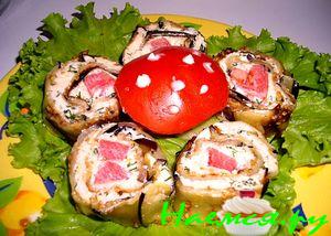 Роллы из баклажана