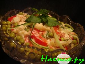 Салат из цветной капусты с куриной грудкой