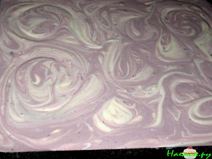 Кокосово-черничный творожный пирог