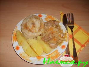 Штрудель со свининой и квашеной капустой