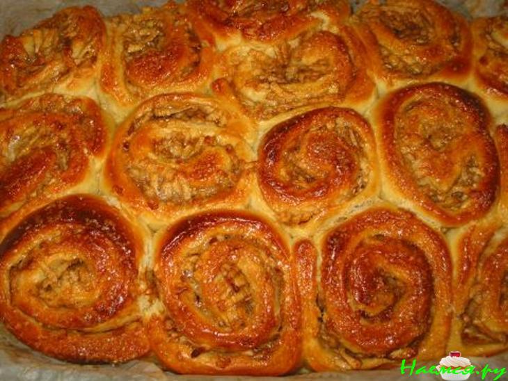 Булочки с яблоком из быстрого теста Булочки с яблоком из быстрого теста