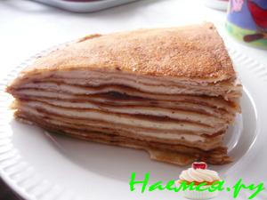 Блинный торт со сливочным кремом