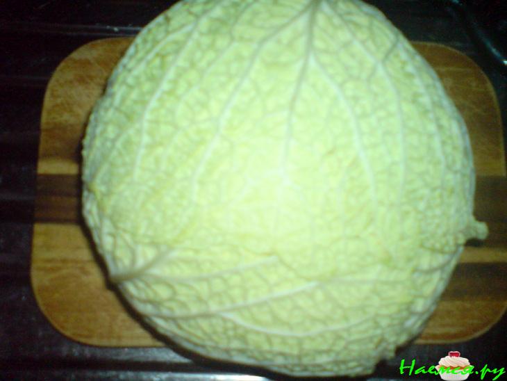 Пирог заливной с савойской капустой и яйцами